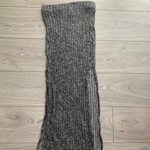 Long Grey merle double slit skirt
